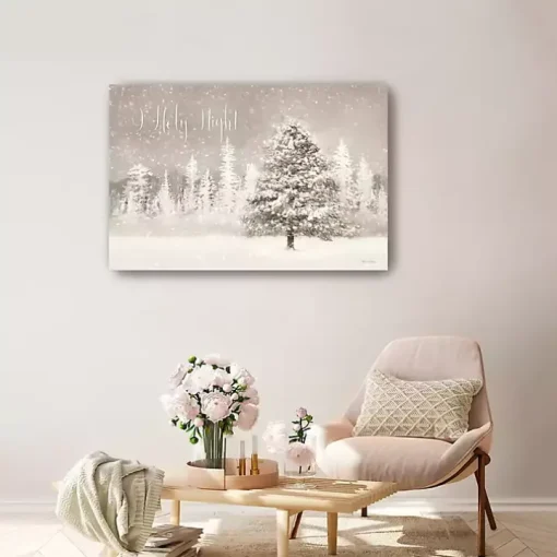 Snowy O Holy Night Canvas Art Print