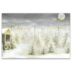 Snowy Tree Farm Canvas Art Print