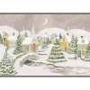 Snowy Tree Scene Christmas Canvas Wall Plaque