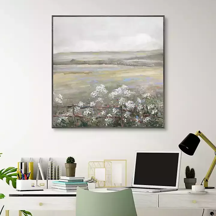 Soft Summer Meadow II Framed Canvas Art Print