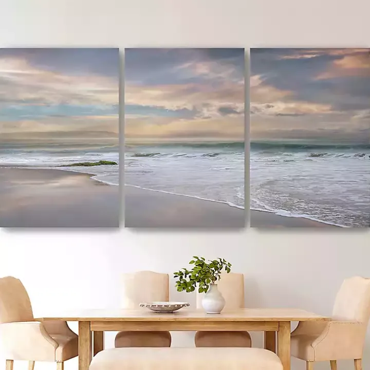 Soft Twilight Canvas Art Prints, 32x48, Set of 3