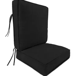 Solid Black Outdoor Deep Seat Cushion