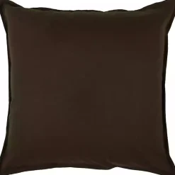 Solid Brown Flanged Pillow