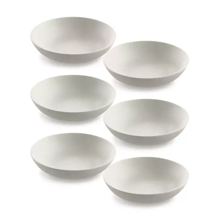 Speckled Beige Wheat Dinner Bowls, Set of 6