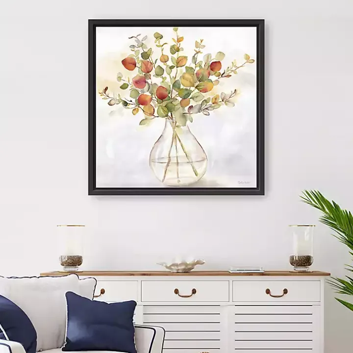 Spice Eucalyptus Framed Canvas Print, 30x30 in.