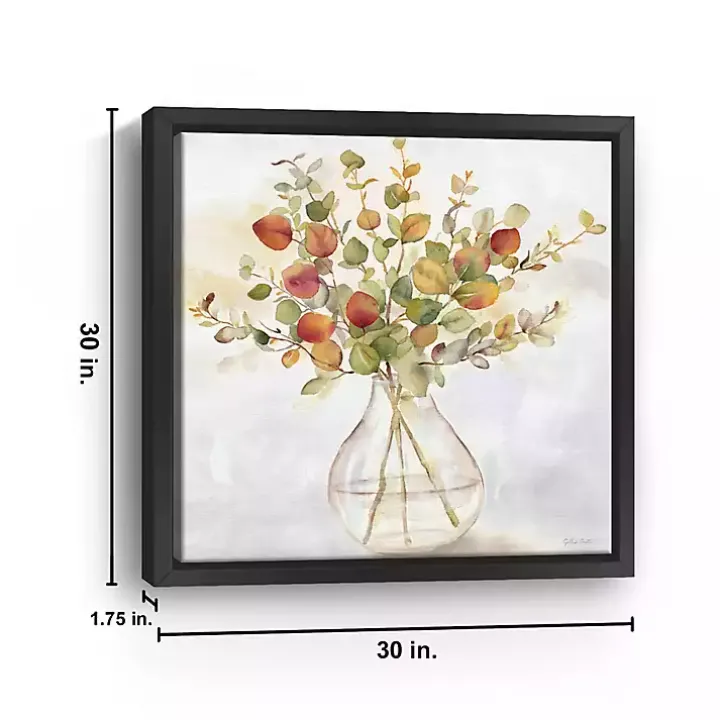 Spice Eucalyptus Framed Canvas Print, 30x30 in.