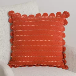 Spice Scalloped Edge Pillow