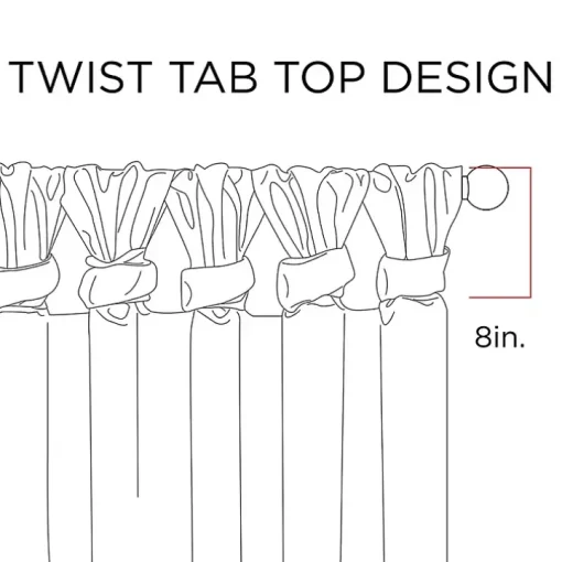Spice Twist Top Curtain Panel, 84 in.