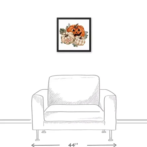 Spooky Chic Pumpkins Halloween Plaque