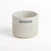 Spoons Ribbed Ceramic Canister