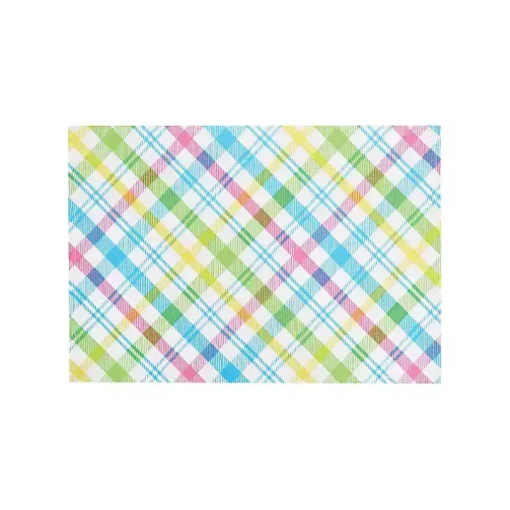 Spring Blossom Plaid Placemats, Set of 6
