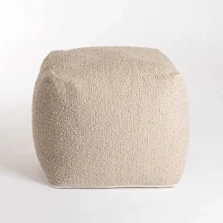 Square Sand Boucle Pouf