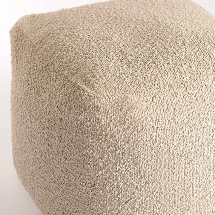Square Sand Boucle Pouf