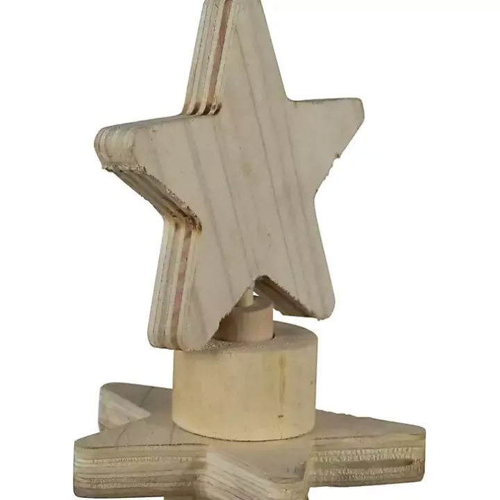 Star Cutout Wooden Tabletop Christmas Tree, 16 in.
