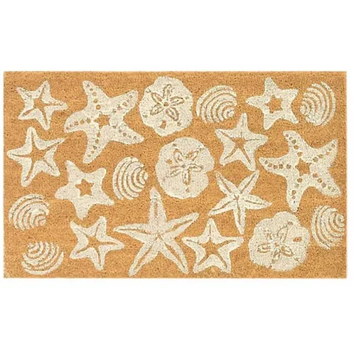 Starfish and Sand Dollars Coir Doormat