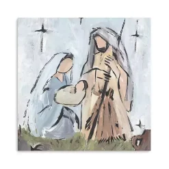 Starry Nativity Canvas Art Print
