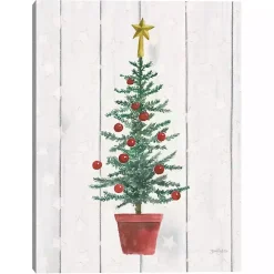 Stars & Christmas Tree Canvas Art Print