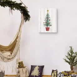 Stars & Christmas Tree Canvas Art Print