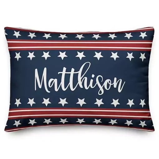 Stars & Stripes Personalized Indoor/Outdoor Pillow