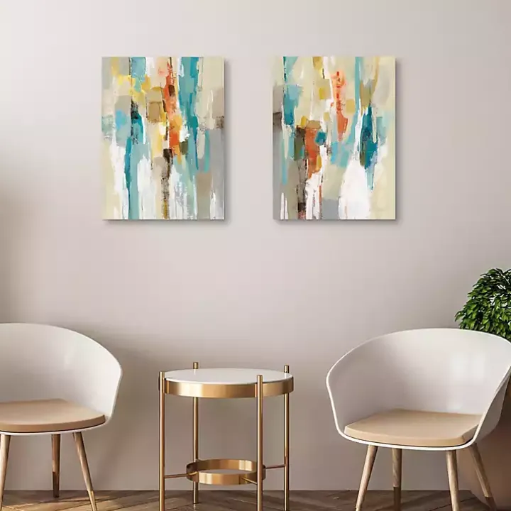 Steps on Sand I & II Canvas Art Prints, Set of 2