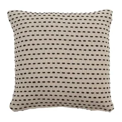 Stitch Line Cream Throw Pillow
