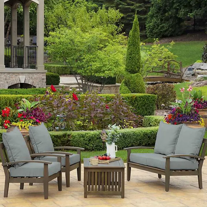 Stone Leala Texture Outdoor Deep Seat Cushions