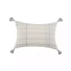 Stone Plaid Cotton Lumbar Pillow