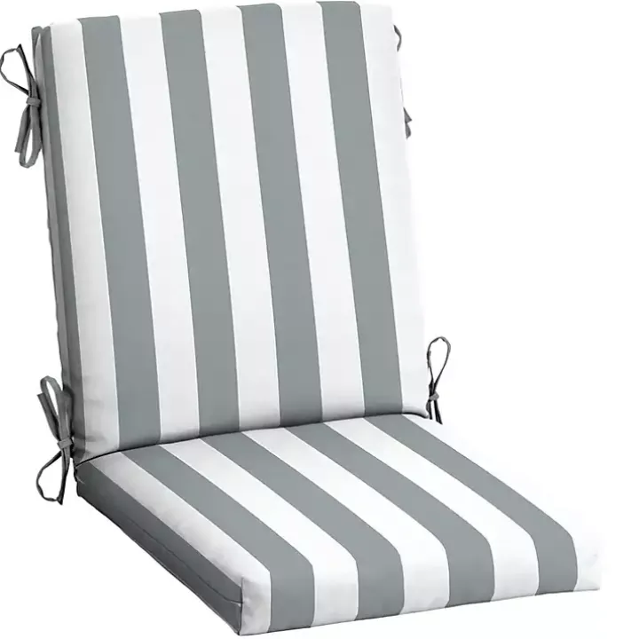 Stone Stripe Luxe Outdoor Dining Chair Cushion