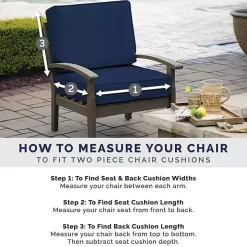 Stone Stripe Luxe Outdoor Dining Chair Cushion