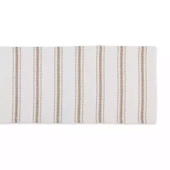 Stone Zig Zag Dobby Stripe Runner