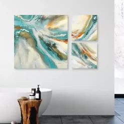 Striations I, II & III Canvas Art Prints, Set of 3