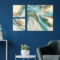 Striations I, II & III Canvas Art Prints, Set of 3