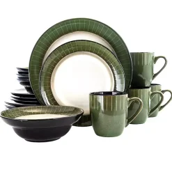 Striped Jade Trim 16-pc. Dinnerware Set