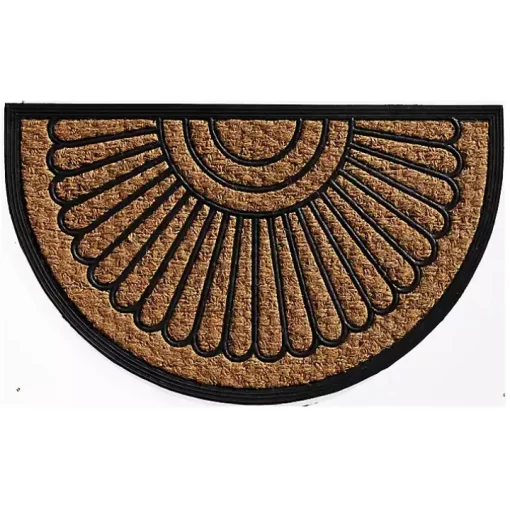 Sunburst Half Circle Coir Doormat