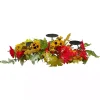 Sunflower and Leaves Candle Centerpiece