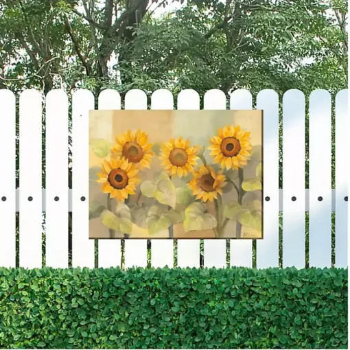 Sunflower Sunshades Outdoor Canvas Art Print