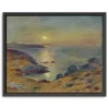 Sunset in Douarnenez Framed Canvas Art Print