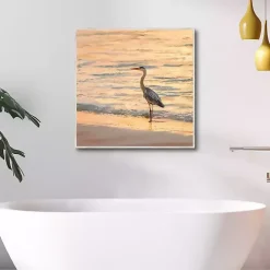 Sunset Shore Framed Canvas Art Print