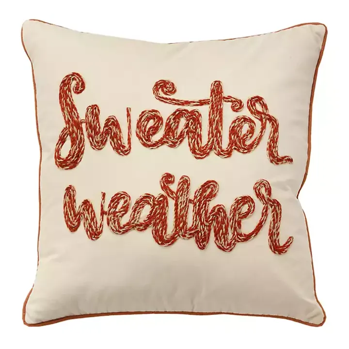 Sweater Weather Harvest Throw Pillow
