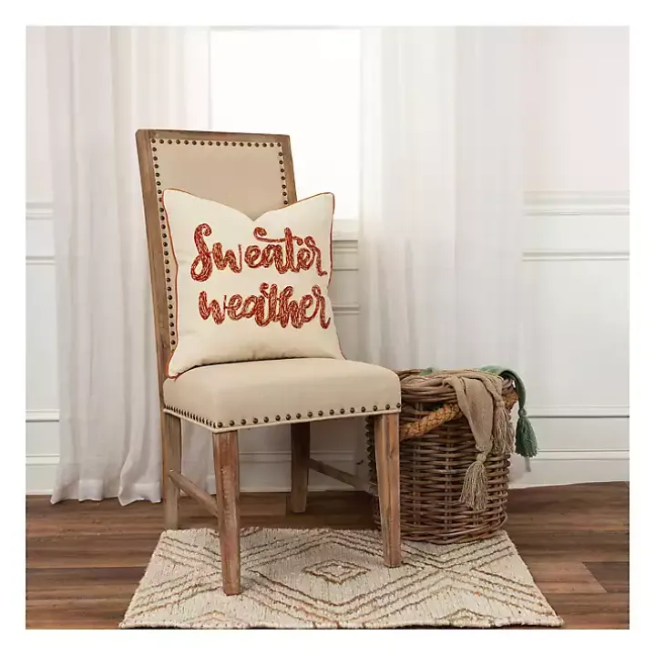 Sweater Weather Harvest Throw Pillow