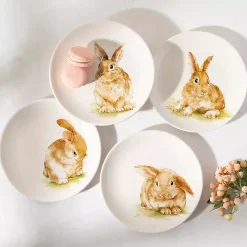 Sweet Bunny Salad Plates, Set of 4