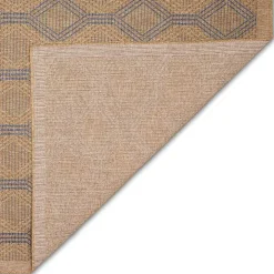 Tan & Navy Diamonds Indoor/Outdoor Area Rug, 5x7