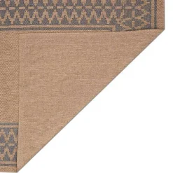 Tan & Navy Zig Zag Indoor/Outdoor Area Rug, 7x9