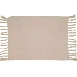 Tan and Black Chevron Cotton Placemats, Set of 4