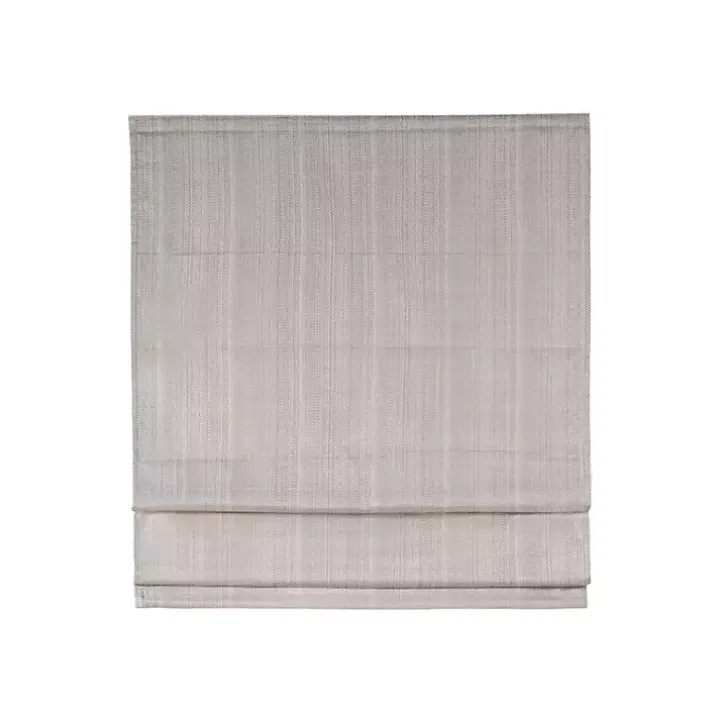 Tan Basketweave Cordless Roman Shade, 35 in.