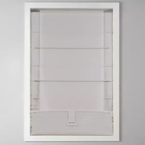 Tan Basketweave Cordless Roman Shade, 35 in.