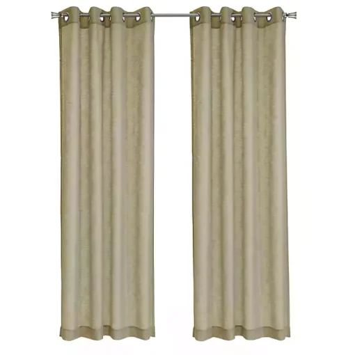 Tan Boucle Sheer Single Curtain Panel, 84 in.