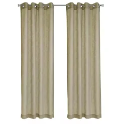 Tan Boucle Sheer Single Curtain Panel, 95 in.