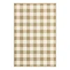 Tan Buffalo Check Outdoor Area Rug, 5x7