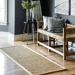Tan Checker Weave Seagrass Area Rug, 5x8